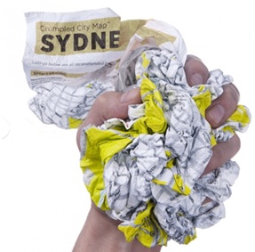 Crumpled map